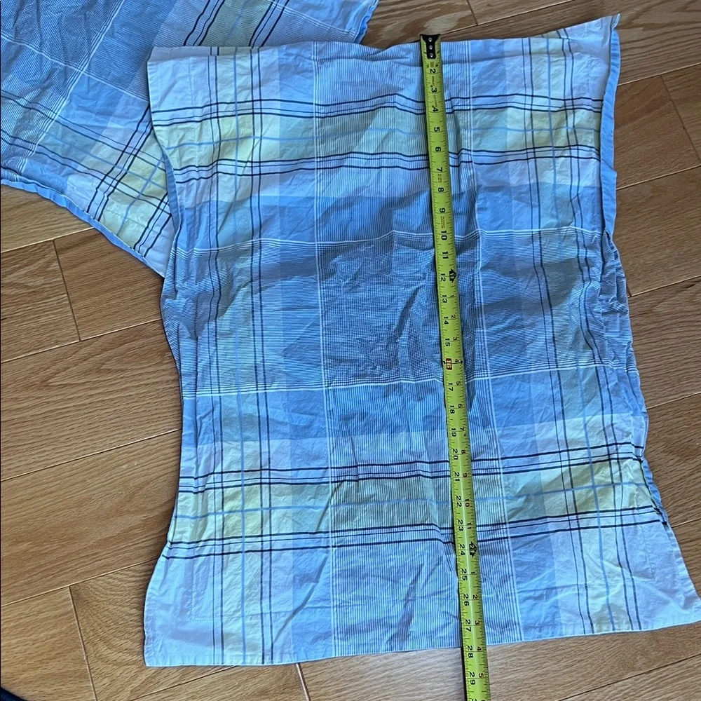 Nautica plaid 3 shams in plaid Blue and yellow